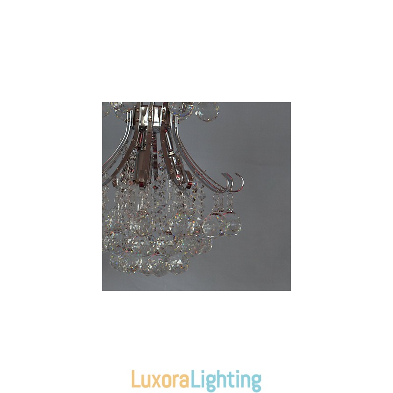 Designer Touch Decorative Modern Contemporary Crystal Mini Style Electroplated Chandelier Pendant Light