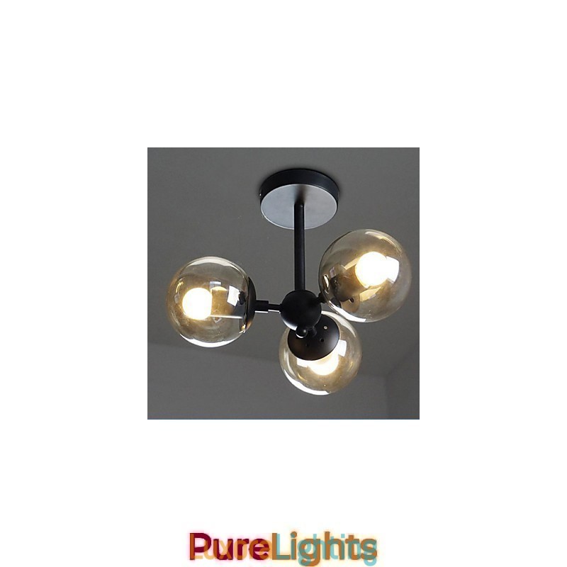 Designer Touch Decorative Glass Ball Iron Beanstalk Molecular Ceiling Lamps