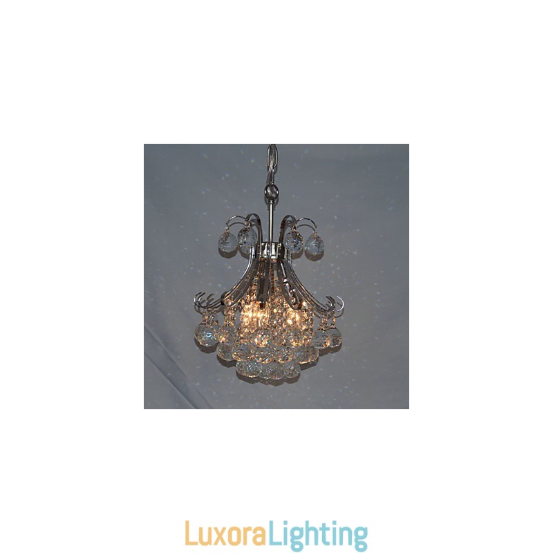 Designer Touch Decorative Modern Contemporary Crystal Mini Style Electroplated Chandelier Pendant Light