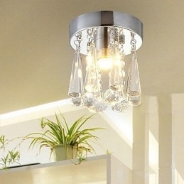 Designer Touch Decorative Modern Crystal 1 Lights Flush Mount In Crown Shape