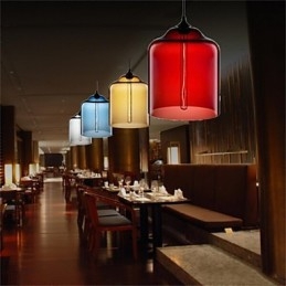 Designer Touch Decorative Retro Creative Single Head Glass Pendant Lamp Cafe In The Goldfish Bowl