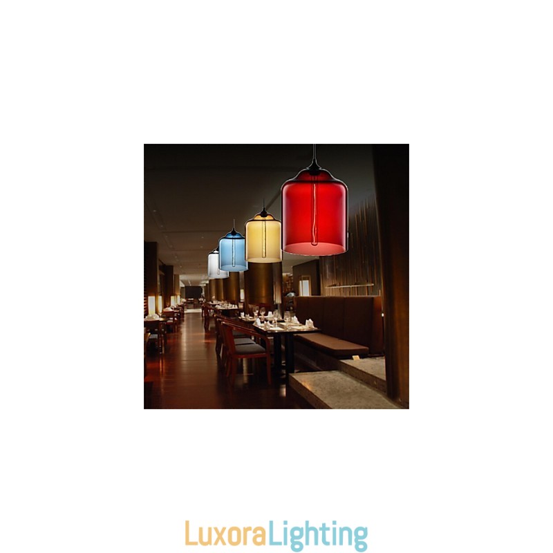 Designer Touch Decorative Retro Creative Single Head Glass Pendant Lamp Cafe In The Goldfish Bowl