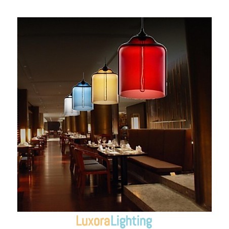 Designer Touch Decorative Retro Creative Single Head Glass Pendant Lamp Cafe In The Goldfish Bowl