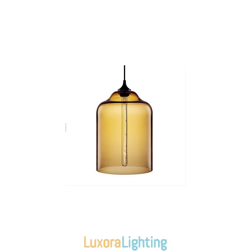 Designer Touch Decorative Retro Creative Single Head Glass Pendant Lamp Cafe In The Goldfish Bowl