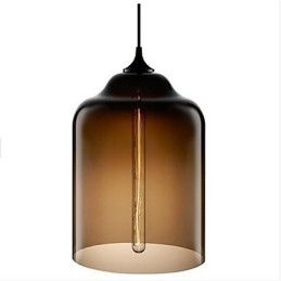 Designer Touch Decorative Retro Creative Single Head Glass Pendant Lamp Cafe In The Goldfish Bowl