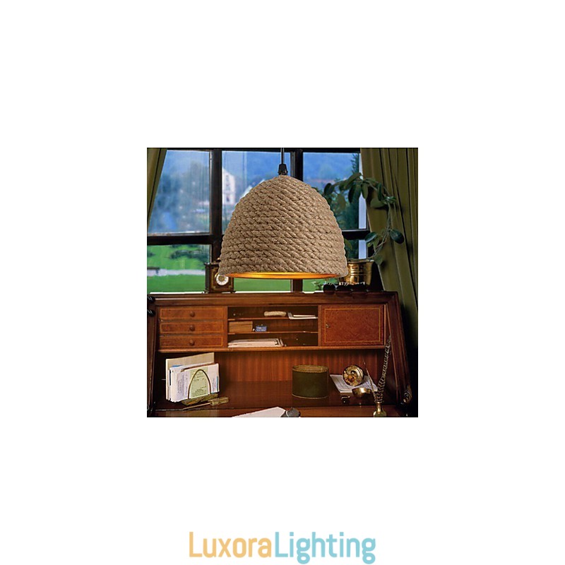 Designer Touch Decorative Vintage Wrought Iron Chandelier Creative Industrial Hemp