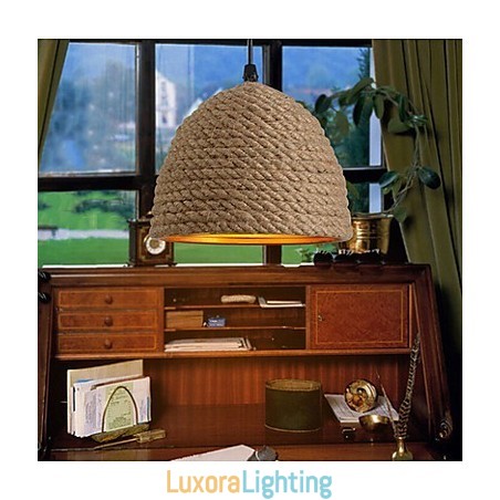 Designer Touch Decorative Vintage Wrought Iron Chandelier Creative Industrial Hemp