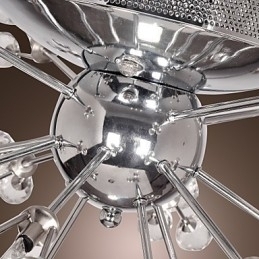 Designer Touch Decorative Modern Contemporary Crystal Chrome Metal Flush Mount