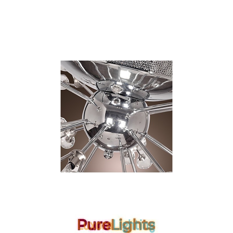 Designer Touch Decorative Modern Contemporary Crystal Chrome Metal Flush Mount