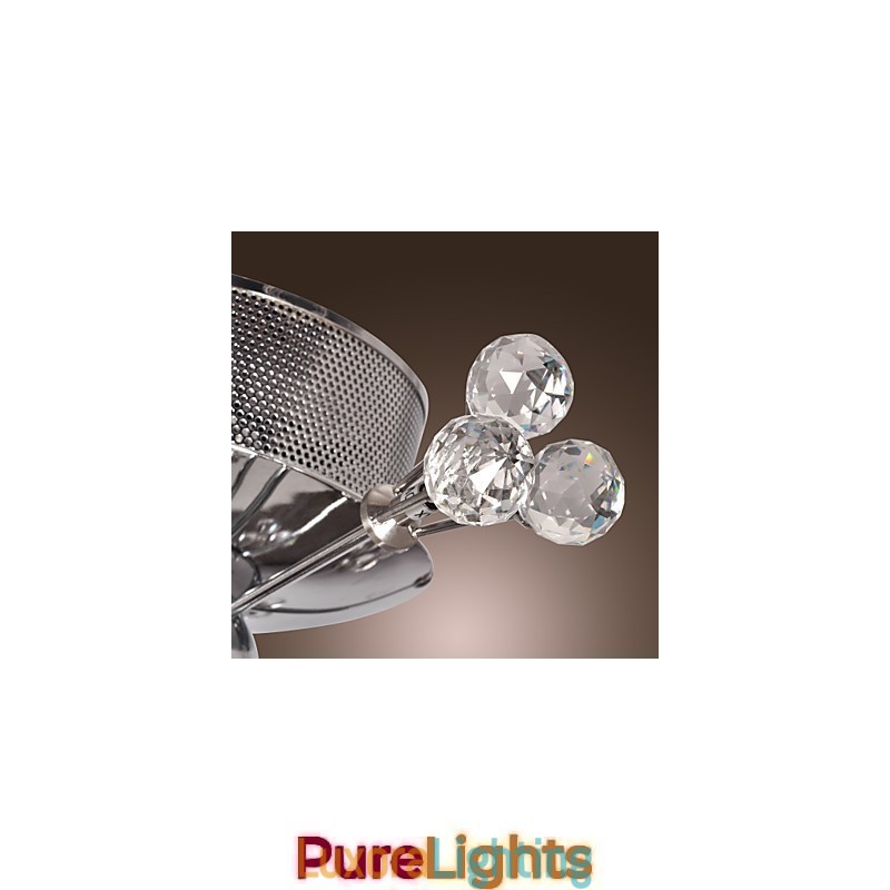 Designer Touch Decorative Modern Contemporary Crystal Chrome Metal Flush Mount