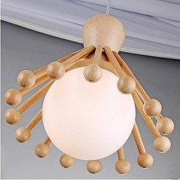 Designer Touch Decorative Garden Wooden Chandelier Simple Nordic Wood Chandelier