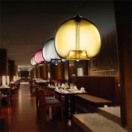 Designer Touch Decorative Retro Creative Single Head Glass Pendant Lamp Cafe In The Goldfish Bowl