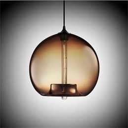Designer Touch Decorative Retro Creative Single Head Glass Pendant Lamp Cafe In The Goldfish Bowl