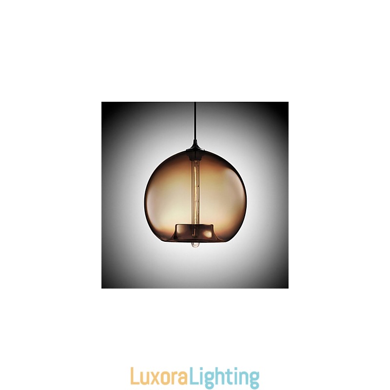 Designer Touch Decorative Retro Creative Single Head Glass Pendant Lamp Cafe In The Goldfish Bowl