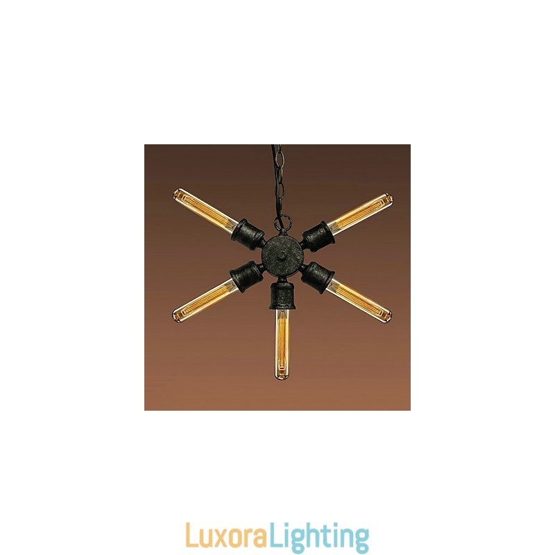 Designer Touch Decorative Retro Painting Metal Pendant Light