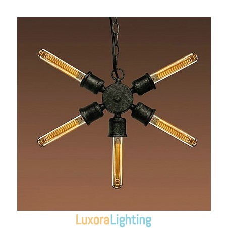 Designer Touch Decorative Retro Painting Metal Pendant Light