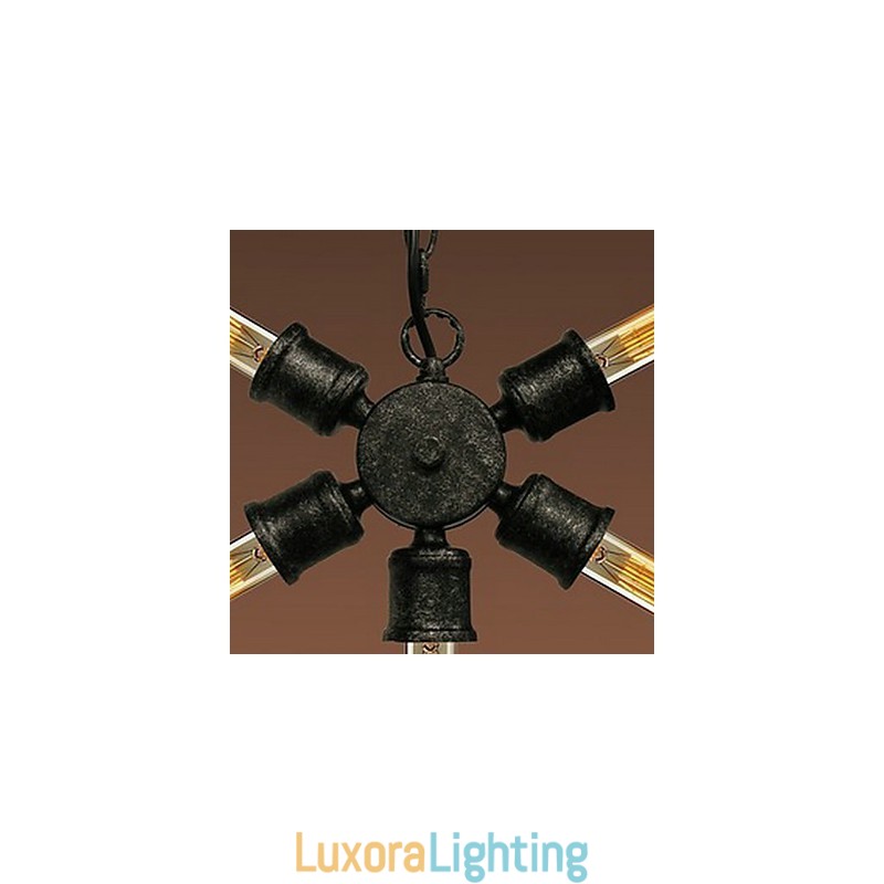 Designer Touch Decorative Retro Painting Metal Pendant Light