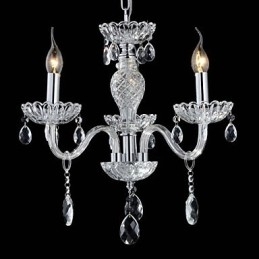 Designer Touch Decorative 6 Light The style of palace Glass Chandelier With Candle Bulb
