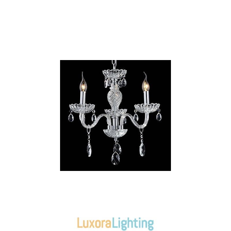 Designer Touch Decorative 6 Light The style of palace Glass Chandelier With Candle Bulb