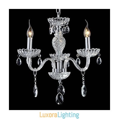 Designer Touch Decorative 6 Light The style of palace Glass Chandelier With Candle Bulb
