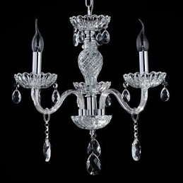 Designer Touch Decorative 6 Light The style of palace Glass Chandelier With Candle Bulb