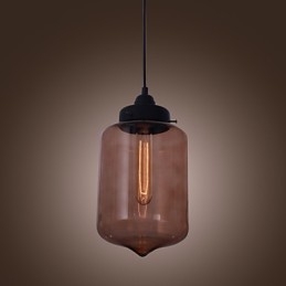 Designer Touch Decorative Modern Glass Pendant Light in Transparent Bottle Design