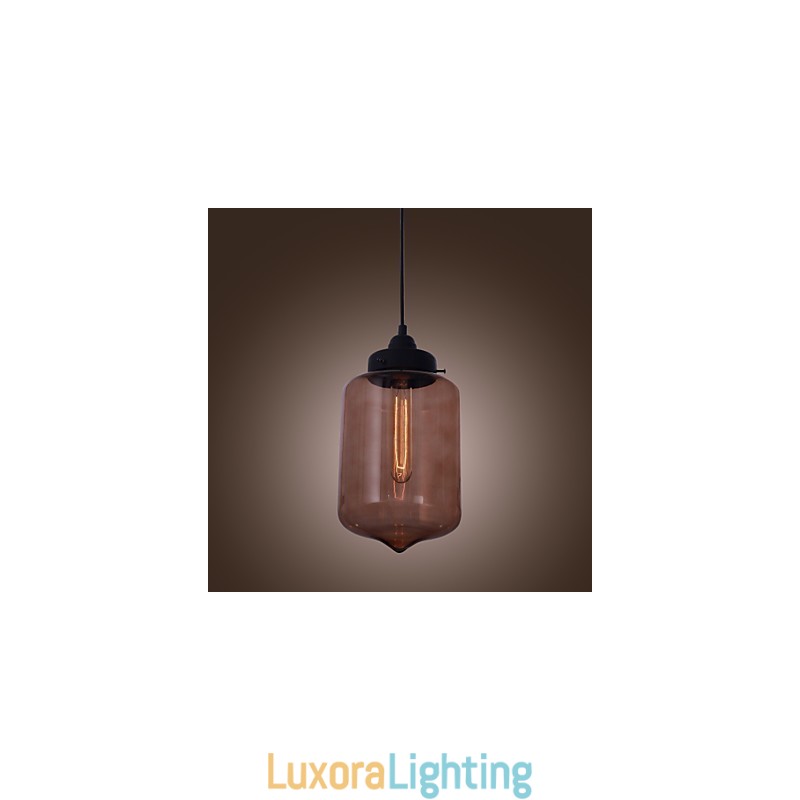 Designer Touch Decorative Modern Glass Pendant Light in Transparent Bottle Design