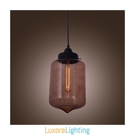Designer Touch Decorative Modern Glass Pendant Light in Transparent Bottle Design