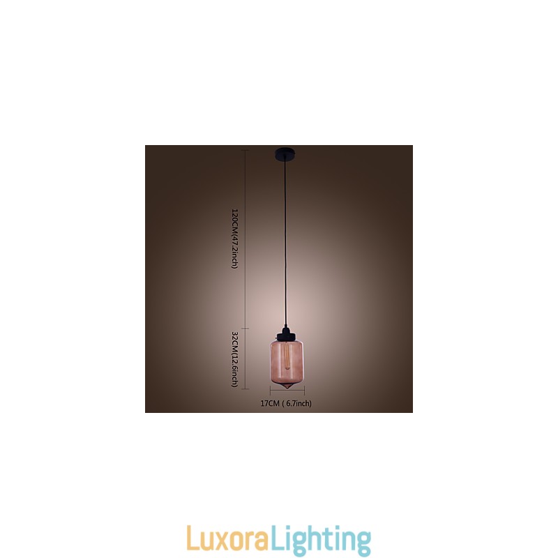 Designer Touch Decorative Modern Glass Pendant Light in Transparent Bottle Design