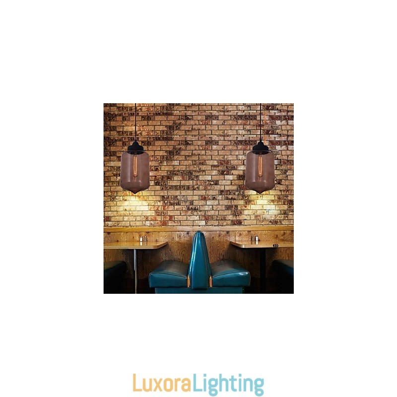 Designer Touch Decorative Modern Glass Pendant Light in Transparent Bottle Design