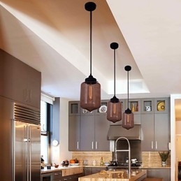 Designer Touch Decorative Modern Glass Pendant Light in Transparent Bottle Design