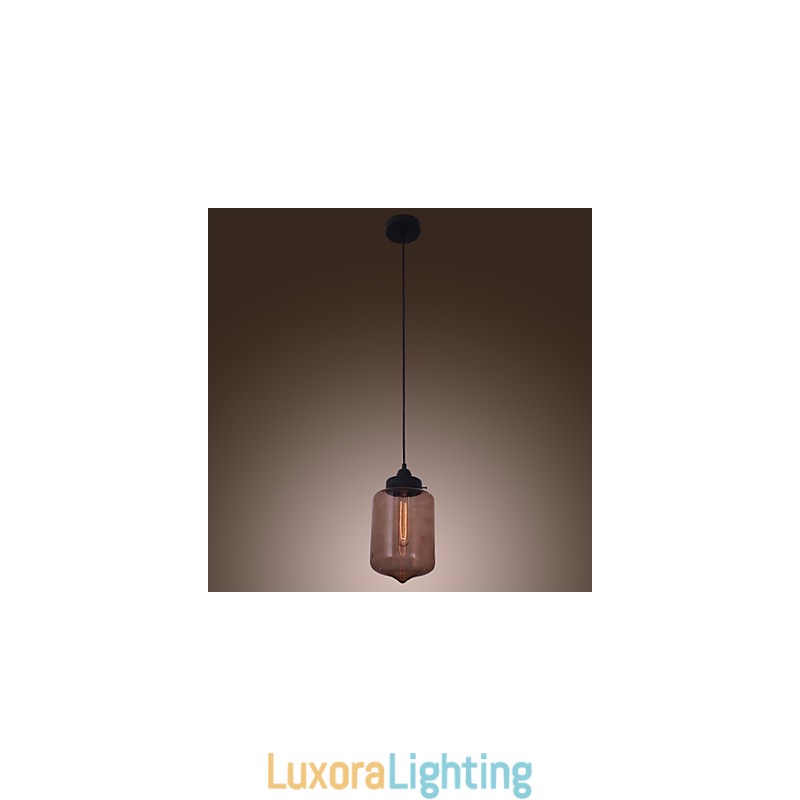 Designer Touch Decorative Modern Glass Pendant Light in Transparent Bottle Design