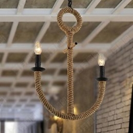 Designer Touch Decorative American Rural Water Restoring Ancient Ways Of Anchor Rope Chandelier
