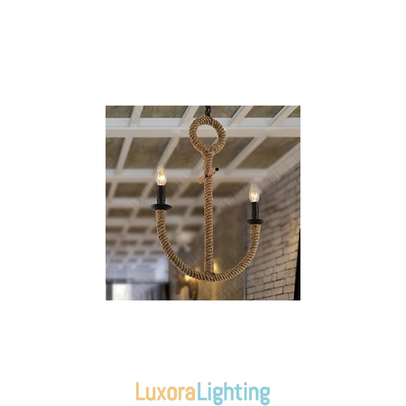 Designer Touch Decorative American Rural Water Restoring Ancient Ways Of Anchor Rope Chandelier