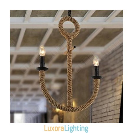 Designer Touch Decorative American Rural Water Restoring Ancient Ways Of Anchor Rope Chandelier