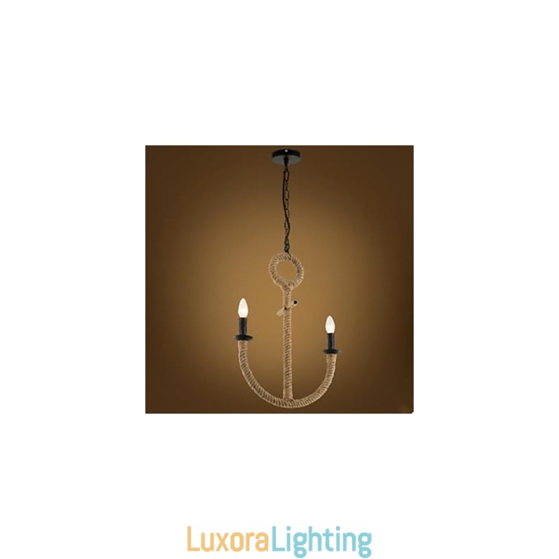 Designer Touch Decorative American Rural Water Restoring Ancient Ways Of Anchor Rope Chandelier