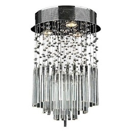 Designer Touch Decorative Modern Contemporary Crystal Electroplated Metal Flush Mount