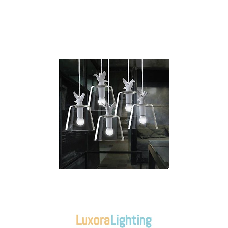 Designer Touch Decorative Single Head Ducklings Birds Glass Chandelier Meals Chandelier