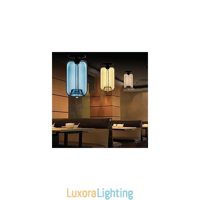 Designer Touch Decorative Retro Creative Single Head Glass Pendant Lamp Cafe In The Goldfish Bowl