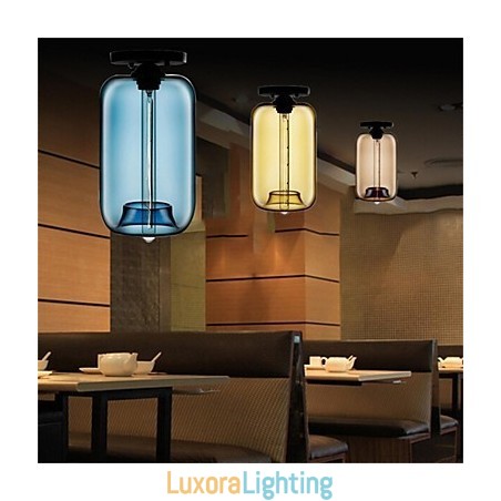 Designer Touch Decorative Retro Creative Single Head Glass Pendant Lamp Cafe In The Goldfish Bowl