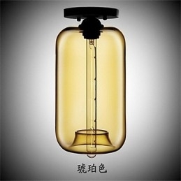 Designer Touch Decorative Retro Creative Single Head Glass Pendant Lamp Cafe In The Goldfish Bowl