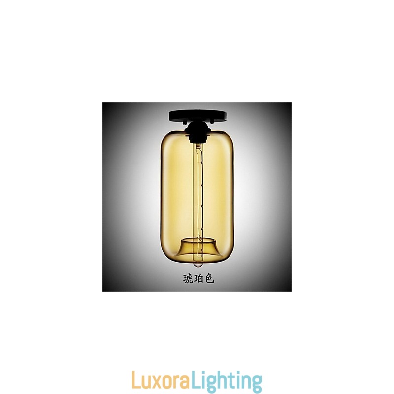 Designer Touch Decorative Retro Creative Single Head Glass Pendant Lamp Cafe In The Goldfish Bowl