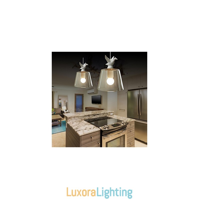 Designer Touch Decorative American Style Retro Creative Single Head Glass lamp the Nordic Cafe