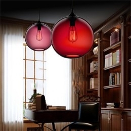 Designer Touch Decorative Retro Creative Single Head Glass Pendant Lamp Cafe In The Goldfish Bowl