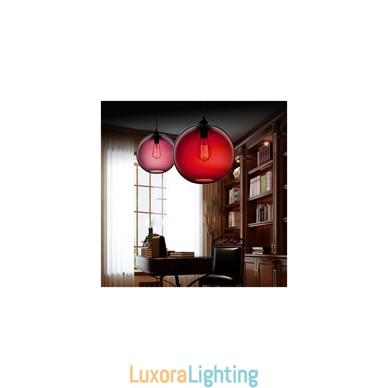 Designer Touch Decorative Retro Creative Single Head Glass Pendant Lamp Cafe In The Goldfish Bowl