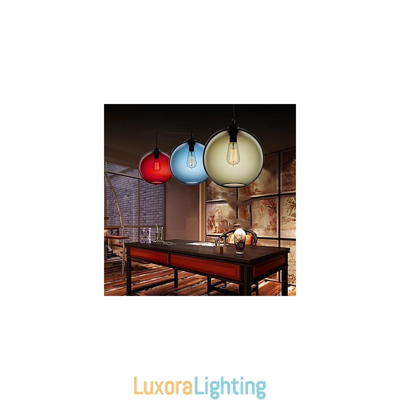 Designer Touch Decorative Retro Creative Single Head Glass Pendant Lamp Cafe In The Goldfish Bowl