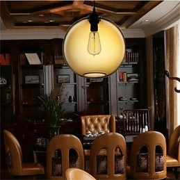 Designer Touch Decorative Retro Creative Single Head Glass Pendant Lamp Cafe In The Goldfish Bowl