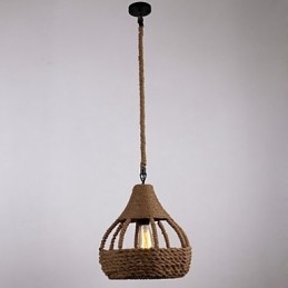Designer Touch Decorative Rope 1 Light Pendant Light Country