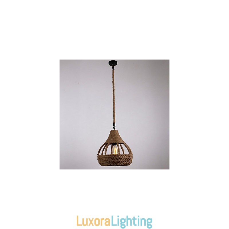 Designer Touch Decorative Rope 1 Light Pendant Light Country
