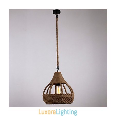 Designer Touch Decorative Rope 1 Light Pendant Light Country
